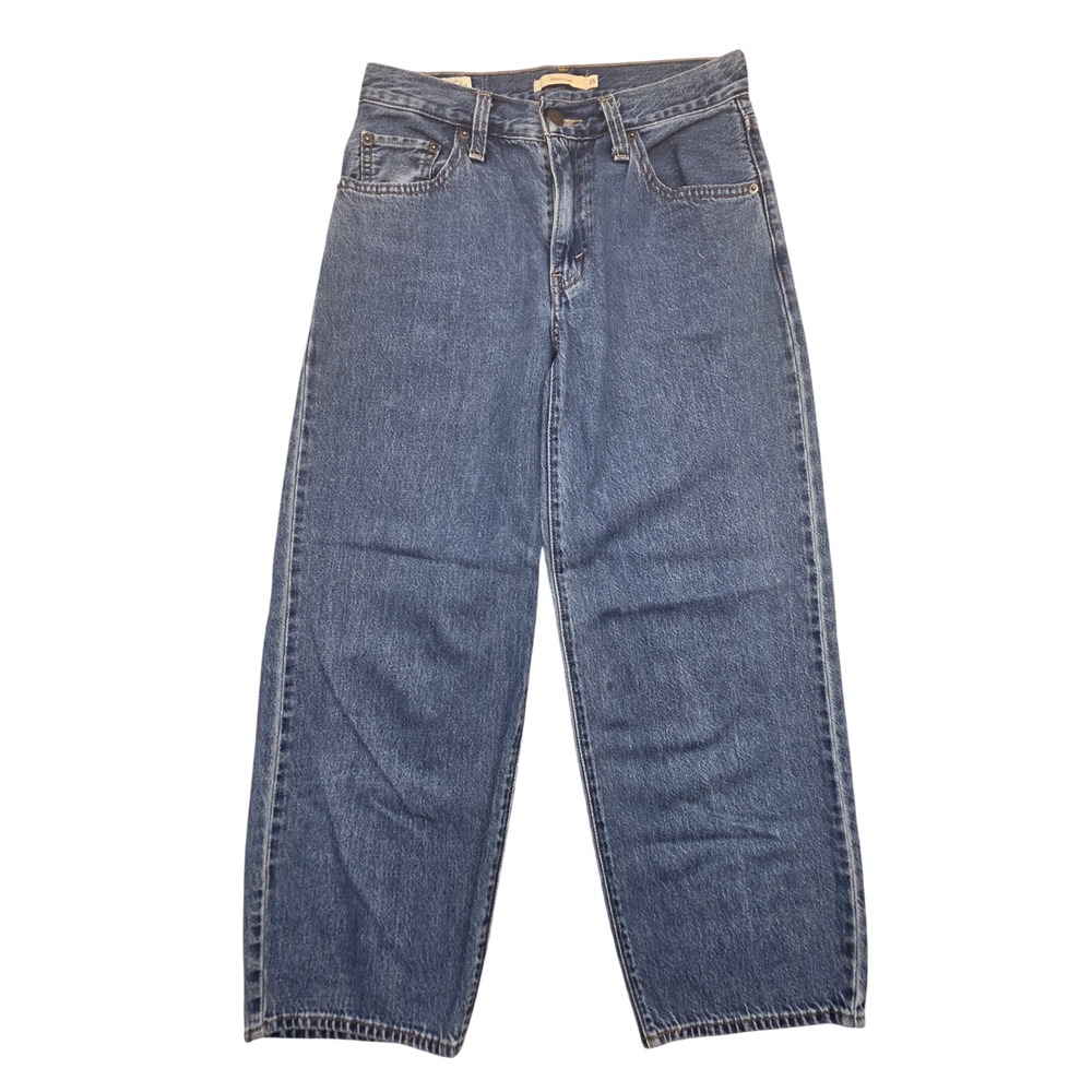 Levis‎ Premium Baggy Dad Jeans Womens 25x28 Medium Wash Wide Leg Denim